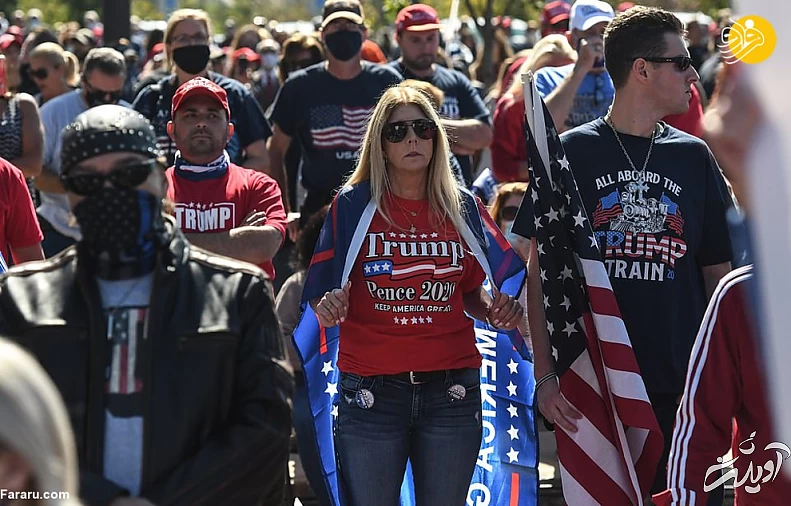 گزارش تصویری دعا برای بهبودی حال دونالد ترامپ